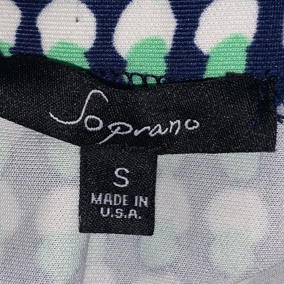 Navy, White, and Mint Green Pleated Mini Skirt - Picture 5 of 5